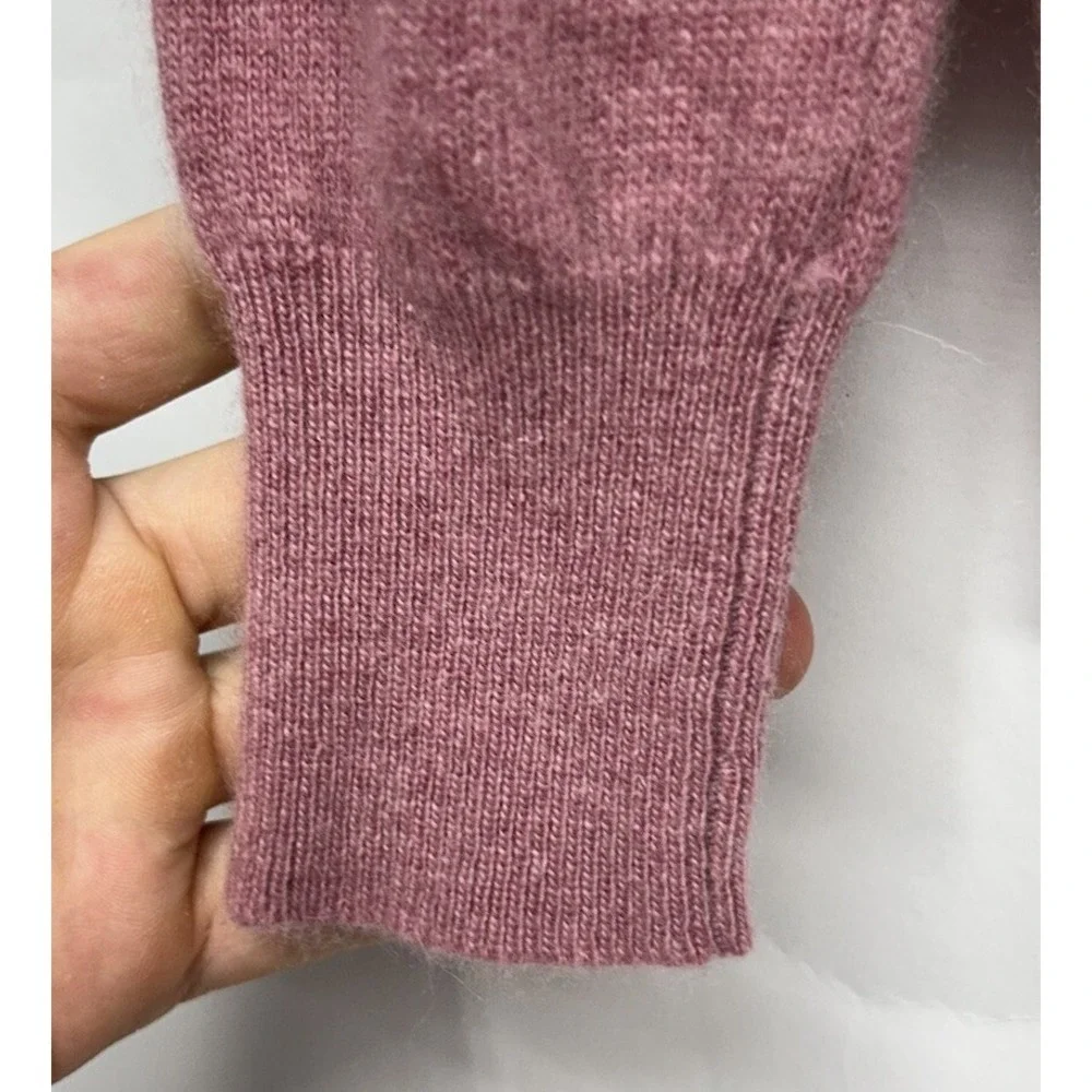 Icarus Womens Size 38 Pink Long Sleeve V-Neck Cashmere Pullover Sweater (J5)